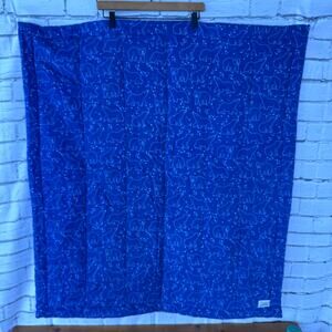 Handmade Toddler Sized Flannel Quilted Blanket 43"x39" Bears Stars Sky Clouds